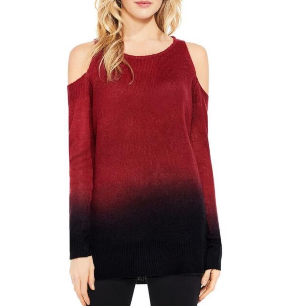 Vince Camuto Cold Shoulder Gradient Long S…